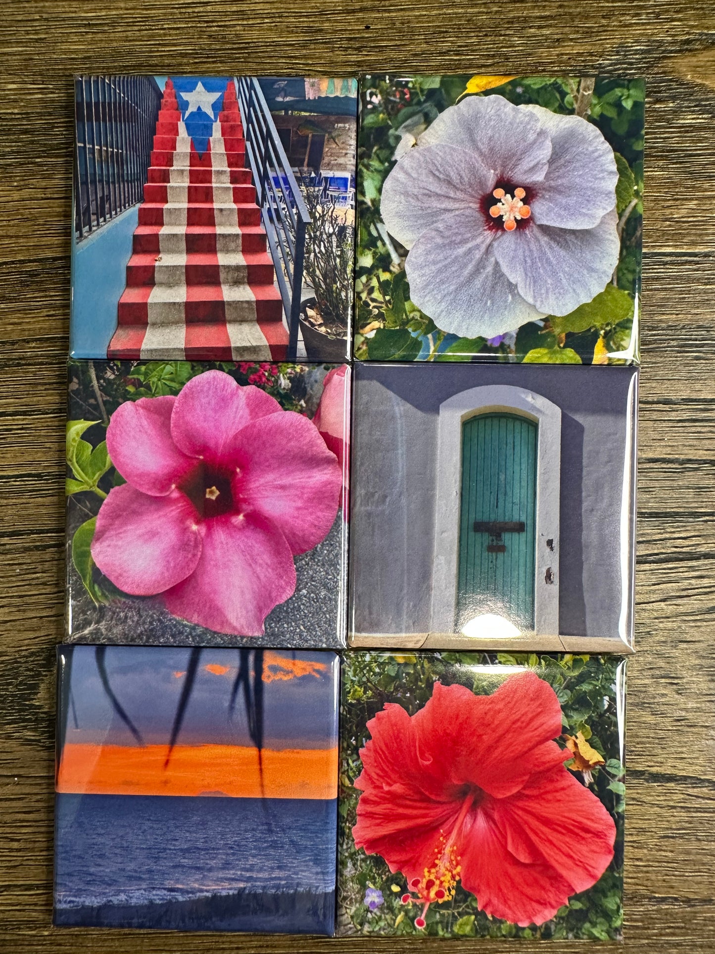 Set of 6 photo magnets