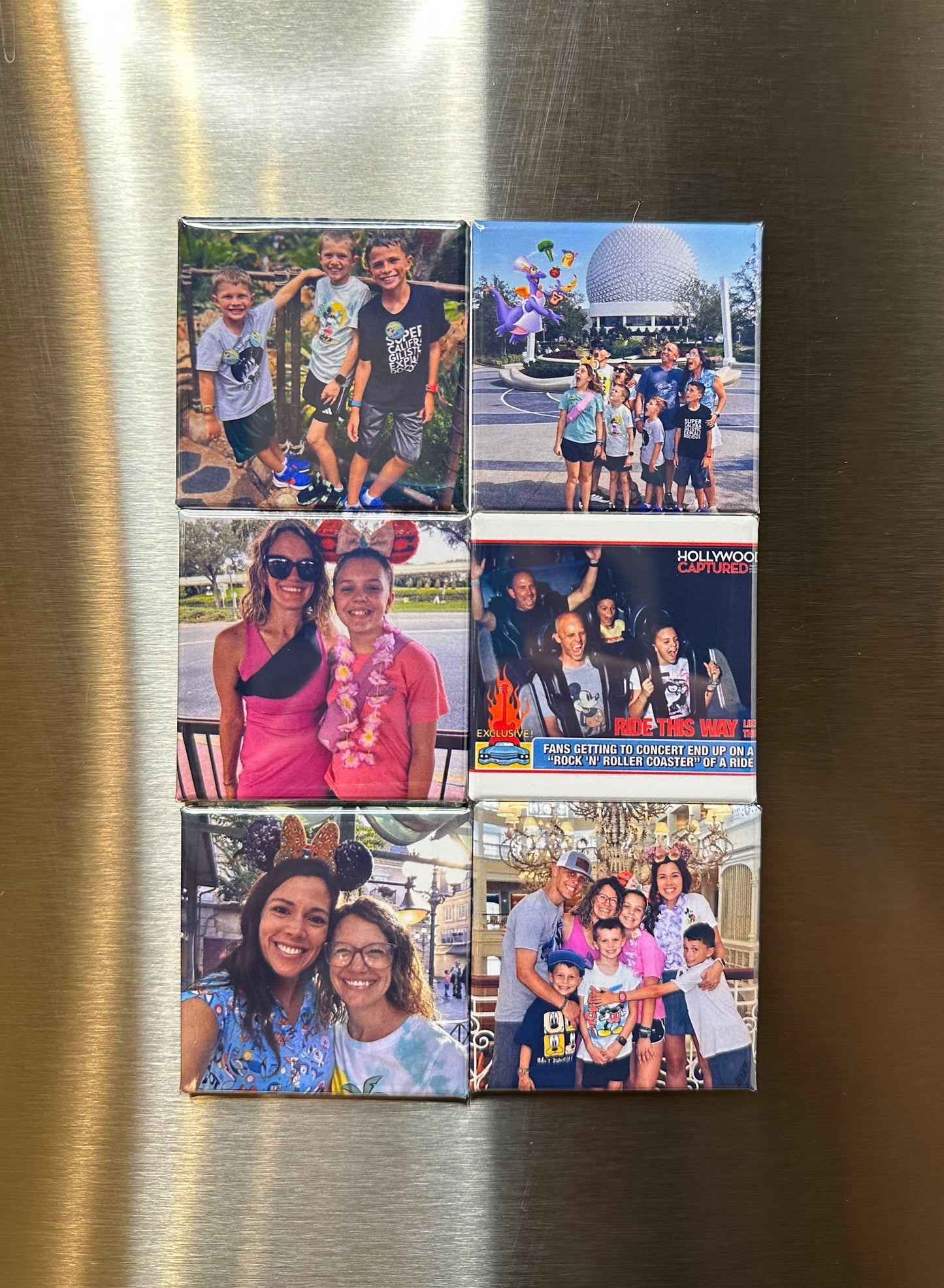 Set of 6 photo magnets