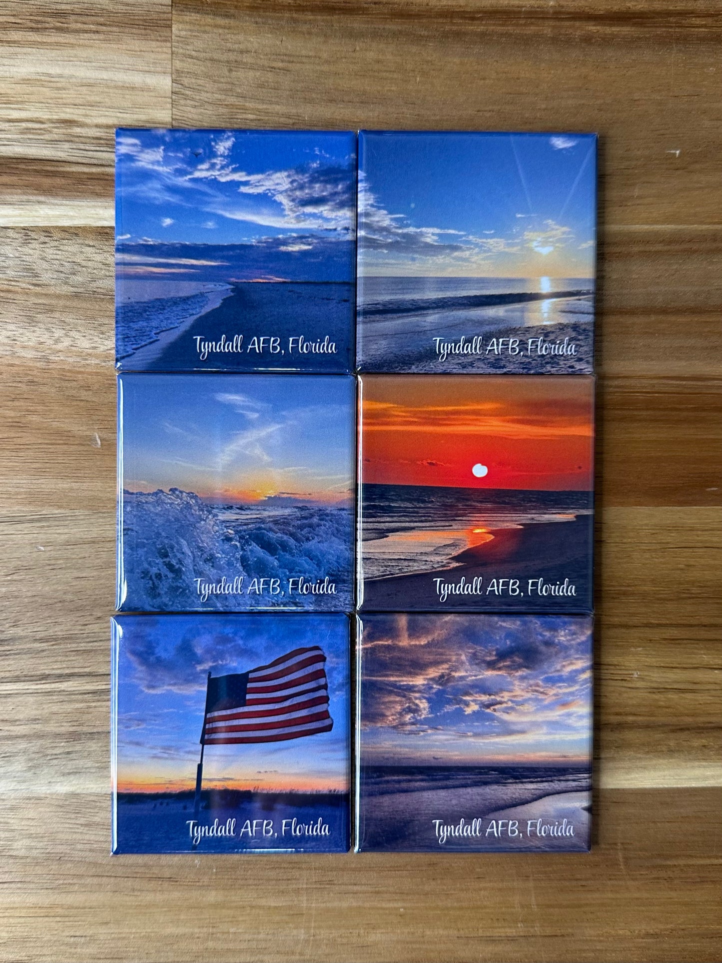 Set of 6 photo magnets