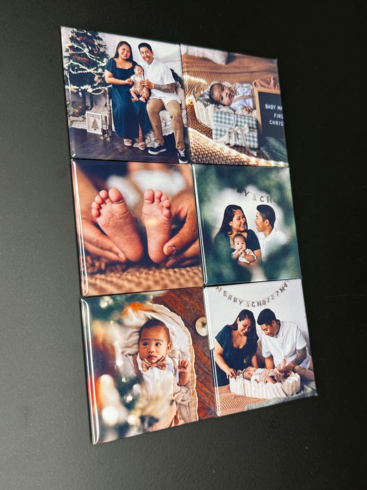 Set of 6 photo magnets