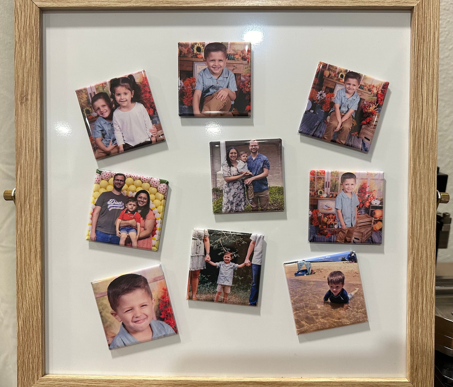 Set of 9 custom photo magnets