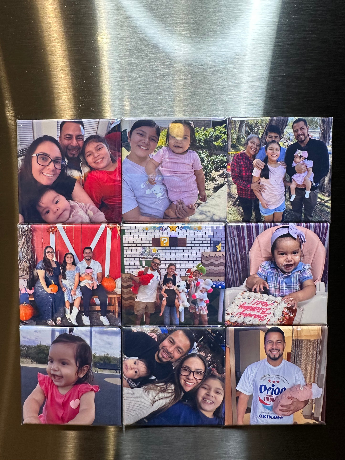 Set of 9 photo magnets